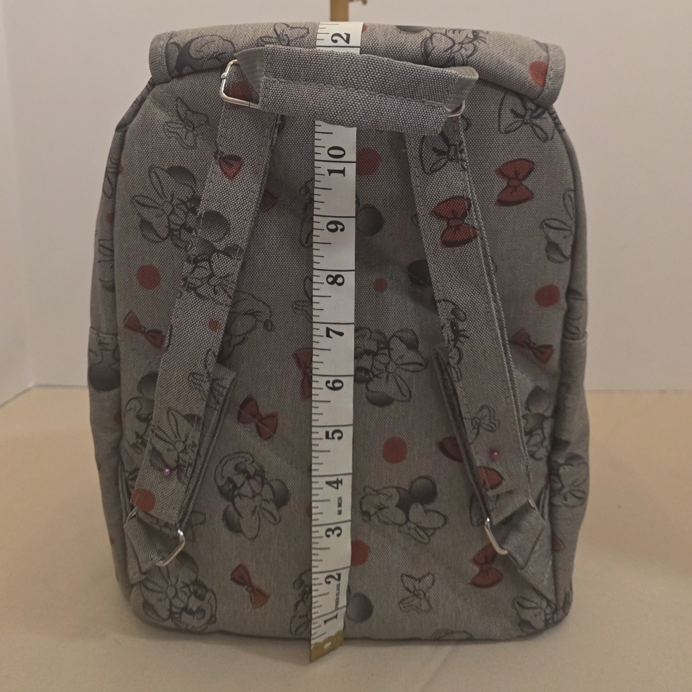 Disney Minnie Mouse Bows Mini Backpack - Gray & Red Cute Bag - Picture 5 of 16